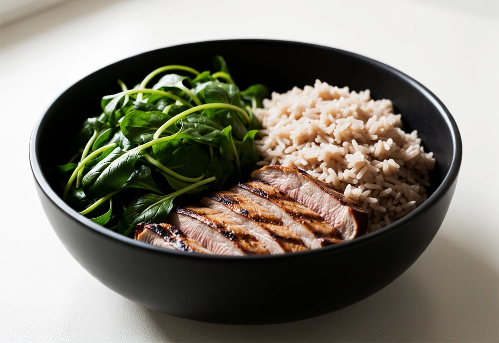 Health-conscious meal presentation